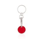 Porte-clés avec jeton en métal publicitaire - marquage 1 couleur