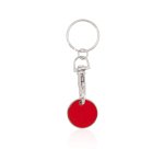 Porte-clés avec jeton en métal publicitaire - marquage 1 couleur