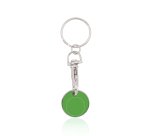 Porte-clés avec jeton en métal publicitaire - marquage 1 couleur