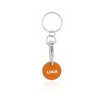 Keychain with advertising metal token - 1 color marking