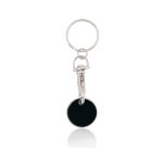 Keychain with advertising metal token - 1 color marking