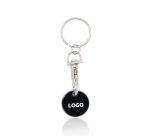 Keychain with advertising metal token - 1 color marking