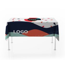 Nappe en polyester publicitaire 150 x 200 cm - marquage multicolore