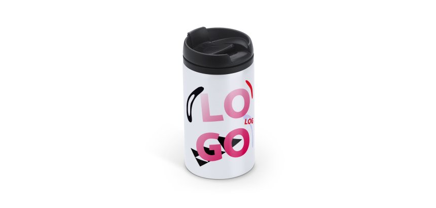 Mug isotherme publicitaire en acier inoxydable 30 cl - marquage multicolore