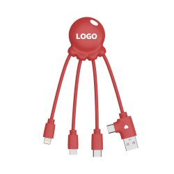 Câble de charge universel publicitaire 3 en 1 Xoopar - marquage 1 couleur