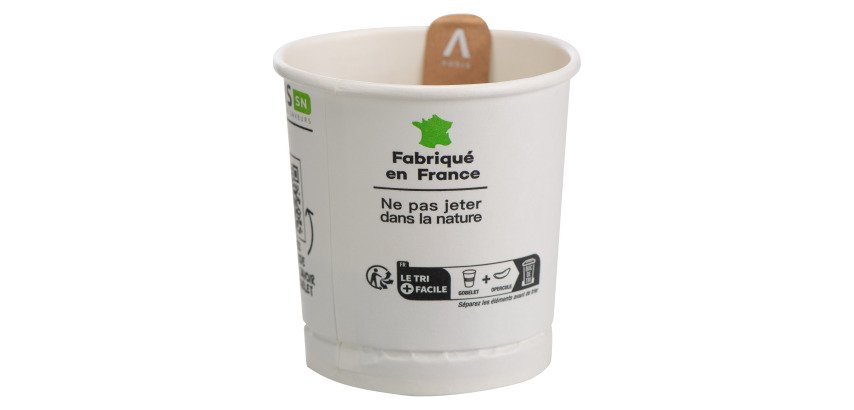 Gobelet carton operculé prédosé Cappuccino café18 cl