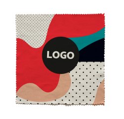 Microfiber advertising wipe 15 x 15 cm - multicolor marking