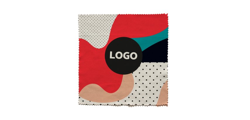 Lingette microfibre 15 x 15 cm publicitaire - marquage multicolore