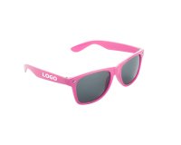 Lunettes de soleil publicitaires rose - marquage 1 couleur
