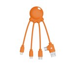 Câble de charge universel publicitaire 3 en 1 Xoopar - marquage 1 couleur