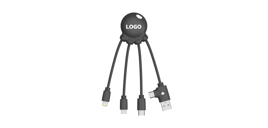 Universal 3-in-1 Xoopar advertising charging cable - 1-color imprint