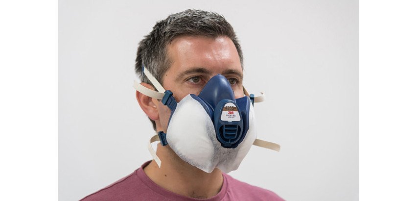 Protector contra exceso de pulverización para medias máscaras reutilizables serie 4000+