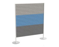 Piantana fonoassorbente Stripes modulare h 120 x l 40 cm 3 pannelli colore grigio chiaro - azzurro - grigio fumé