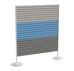 Piantana fonoassorbente Stripes modulare h 120 x l 40 cm 3 pannelli colore grigio chiaro - azzurro - grigio fumé