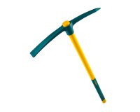 Pioche terrassier Leborgne, douille ronde 2 kg, manche Novagrip 90 cm