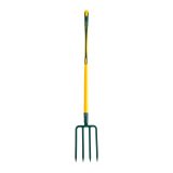 Fourche à bêcher Leborgne 4 dents, 30 cm, manche Novagrip pommé 100 cm