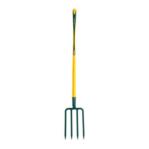 Fourche à bêcher Leborgne 4 dents, 30 cm, manche Novagrip pommé 100 cm