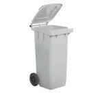 Bidone carrellato - 58x73x107 cm - 240 L - bianco - Mobil Plastic