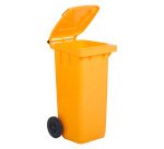 Bidone carrellato per raccolta differenziata - 240 L -  giallo - Mobil Plastic
