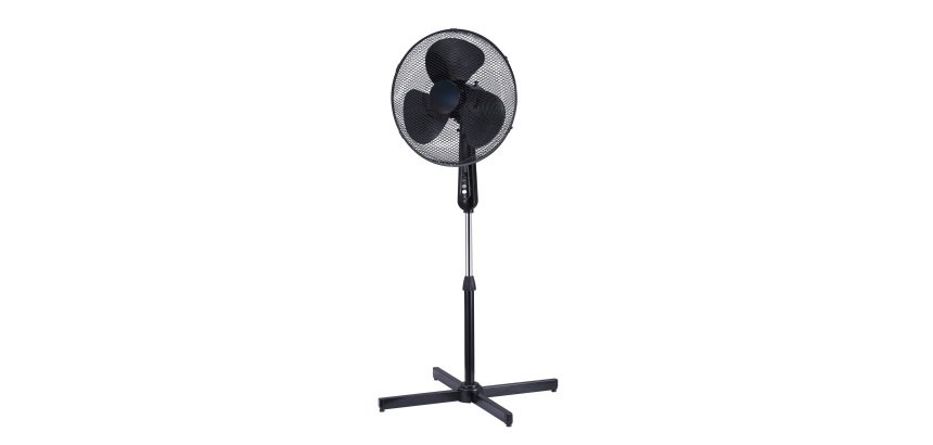 Ventilateur sur pied Ø 38 cm, 50 W, noir
