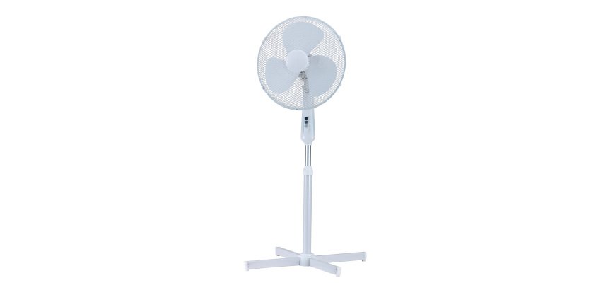 Ventilateur sur pied Ø 38 cm, 50 W, blanc