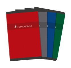 Carnet agrafé Conquérant 9 x 14 cm assorti aléatoire petits carreaux 96 pages