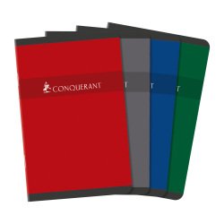 Carnet agrafé Conquérant 9 x 14 cm assorti aléatoire petits carreaux 96 pages