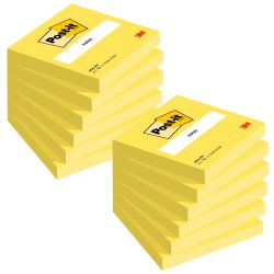 Memoblok 3M Post-it 654 76x76mm neon geel