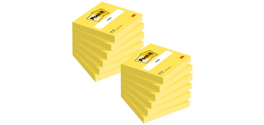 Post-it Neon-gelbe Haftnotizen 76 x 76 mm - Block mit 100 Blatt