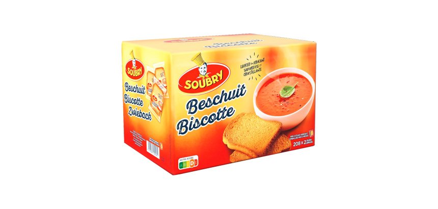 Toast Biscuits Soubry - Box of 208 packs