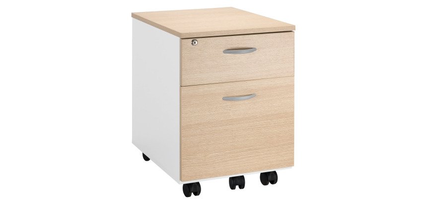 Caisson mobile bois Practica 2 tiroirs