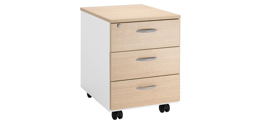 Caisson mobile bois Squadra 3 tiroirs