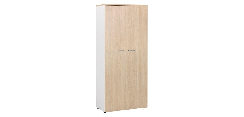 Tall wardrobe with hinged doors H 200 x W 90 x D 45 cm Squadra