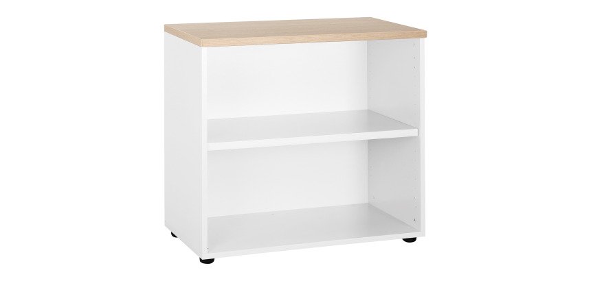 Bibliothèque basse hauteur bureau H 75,5 x L 80 Squadra