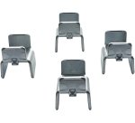 Set von 4 Regalträgern mit 4 Falten für Schränke