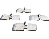Set of 4 flat brackets for sliding wardrobe