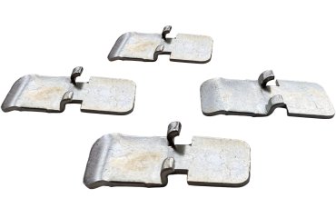 Set of 4 flat brackets for sliding wardrobe