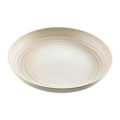 Plato reutilizable Huskly beige composite Ø 22 cm - Paquete de 48 unidades