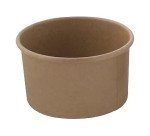 Tarrina de cartón kraft de 230 ml Ø 9 cm Alto 6,2 cm - Paquetede 500 unidades