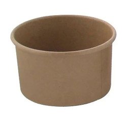 Tarrina de cartón kraft de 230 ml Ø 9 cm Alto 6,2 cm - Paquetede 500 unidades