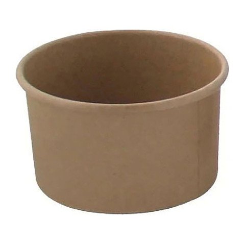 Tarrina de cartón kraft de 230 ml Ø 9 cm Alto 6,2 cm - Paquetede 500 unidades