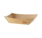 Bandejas kraft antigrasa 21,5 x 15 x 5 cm 800ml - Paquete de 100 unidades
