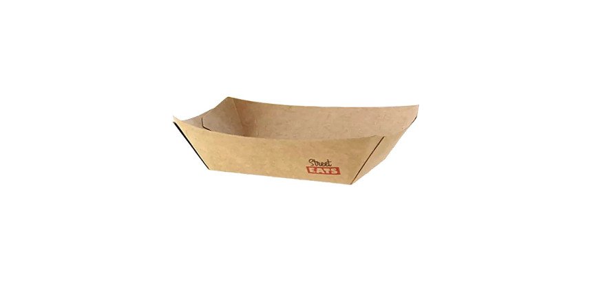 Bandejas kraft antigrasa 21,5 x 15 x 5 cm 800ml - Paquete de 100 unidades