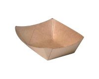 Bandejas kraft antigrasa 14 x 10 x 3 cm y 220 ml  - Paquete de 100 unidades