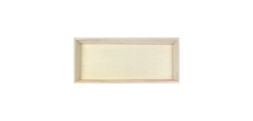Bandeja de madera NOA color natural 39 x 15 x 4 cm - Paquete de 10 unidades