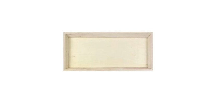 Bandeja de madera NOA color natural 39 x 15 x 4 cm - Paquete de 10 unidades