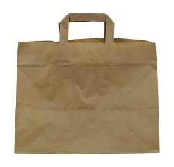 Bolsa para alimentos SOS kraft americana 32 x 20 x 25 cm cm marrón - Paquete de 250 unidades