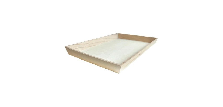 Bandeja de madera NOA color natural 40 x 30 x 4 cm - Paquete de 10 unidades