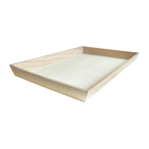 Bandeja de madera NOA color natural 40 x 30 x 4 cm - Paquete de 10 unidades