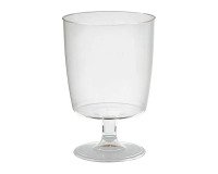 Copa de vino 150 ml plástico transparente reutilizable 6 x 6 x10 cm - Paquete de 300 unidades